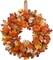 Fall Wreath for Front Door, Orange Faux Maple Leaves Wreath, Fall Front Door Decor, Fully Handmade, 2024 New